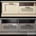 Комод и тумба под телевизор Кантри. Ангстрем. Sideboard, TVstand - Тумбы, комоды - 3D модель