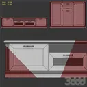 Комод и тумба под телевизор Кантри. Ангстрем. Sideboard, TVstand - Тумбы, комоды - 3D модель